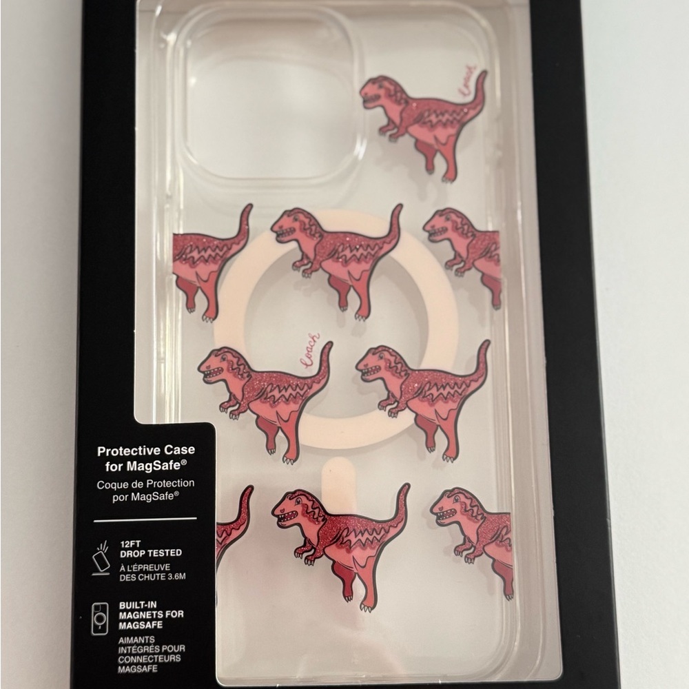 Coach Pink Dinosaur MagSafe Phone Case